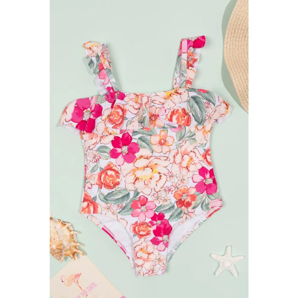 NWT Cupshe Pink Floral Swimsuit